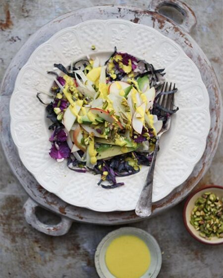 Crisp Apple & Fennel Winter Salad with Turmeric Dressing Recipe