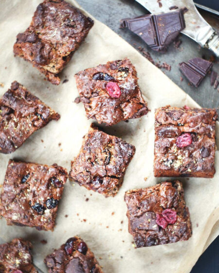 Chewy Chocolate, Almond & Cranberry Brownies Recipe