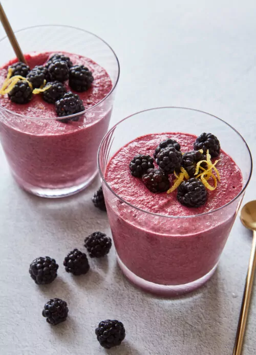 Blackberry & lemon chia pudding recipe Blackberry & lemon chia pudding recipe