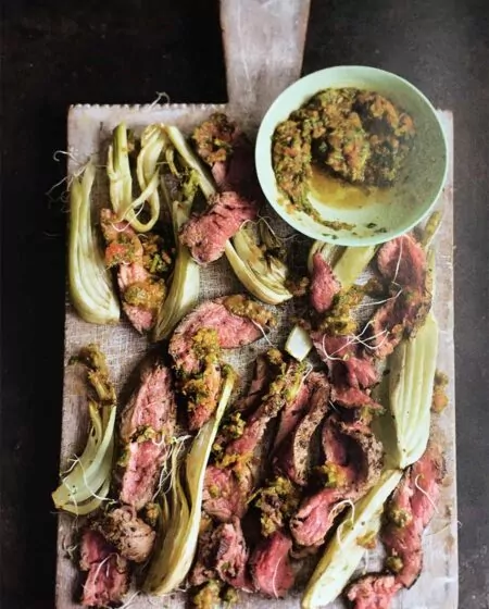 Minute Steak, Roasted Fennel with Rocket & Caper Dressing Recipe